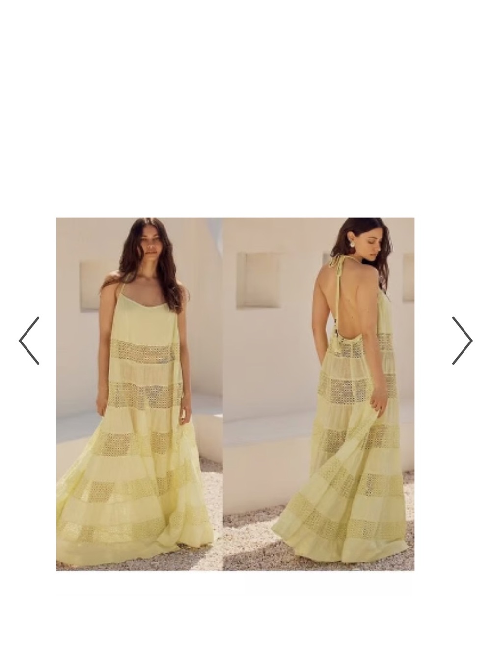 NWT: Anthropologie Sheer Lace Tiered Maxi Dress